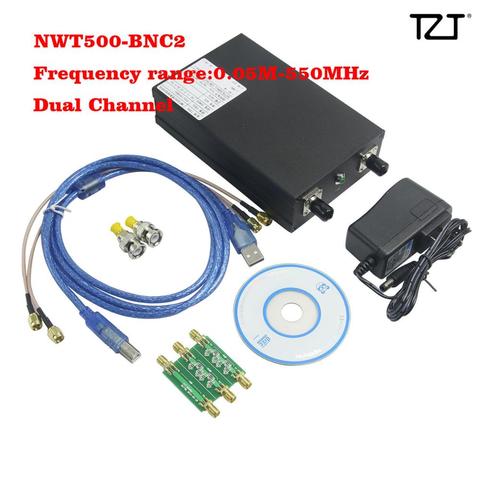 Medidor de frecuencia de NWT500-BNC2 TZT, Analizador de frecuencia de amplitud, doble canal, interfaz USB de 50K a 550M ► Foto 1/6