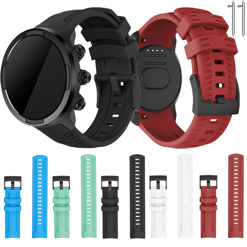 Correa de silicona suave para reloj deportivo SUUNTO 9, 24mm, accesorios para relojes SUUNTO 9 ► Foto 1/6