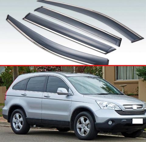 Para Honda CRV CR-V 2007 2008 2009 2010 2011 Visor Exterior de plástico persianas de ventilación ventana sol lluvia Deflector 4 Uds ► Foto 1/6