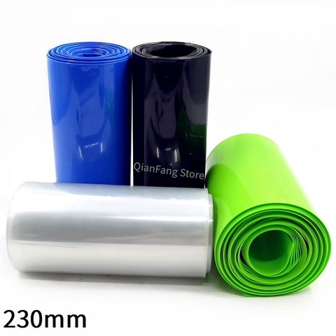 Tubo termorretráctil de PVC de 230mm de ancho, funda de Cable retráctil azul, negro y verde, cubierta para envoltura de película de batería de litio 18650 ► Foto 1/6