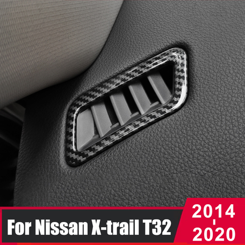 ABS coche-estilismo para el panel de mandos cubierta de ventilación de aire acondicionado de recorte para Nissan X-trail Xtrail X rastro t32 2014-2022 ► Foto 1/6