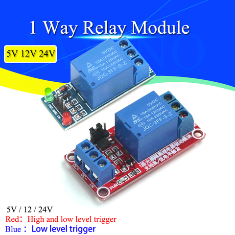 De alta y baja activador por flanco 1 Módulo de canal de relé placa de interfaz escudo para PIC AVR DSP brazo MCU Arduino bajo leve 5V 12V 24V ► Foto 1/6