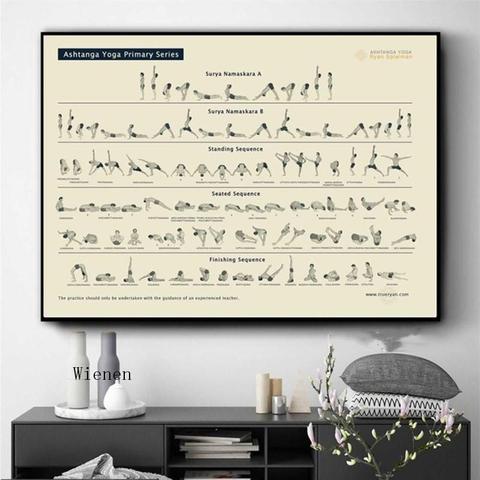 Póster de la serie principal de Yoga Ashtanga, cuadro sobre lienzo para pared, imagen decorativa para sala de estar, decoración del hogar sin marco ► Foto 1/1