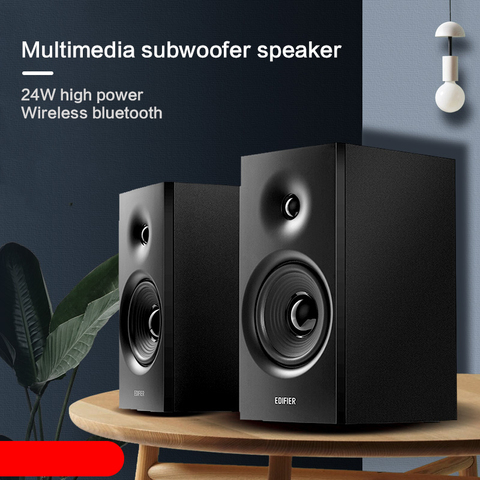 12W * 2 Bluetooth 5,0 altavoz R1080BT de madera para Multimedia altavoz pequeño altavoz de la computadora de escritorio de Subwoofer altavoz de Audio AUX ► Foto 1/5