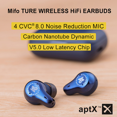 Mifo-auriculares inalámbricos con Bluetooth 5,0, dispositivo dinámico con nanotubos de carbono, APTX, con cancelación de ruido y 4 micrófonos ► Foto 1/6