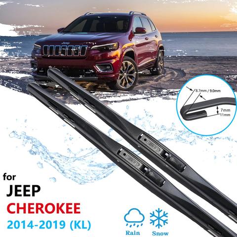 Escobillas de limpiaparabrisas delantero para coche, pegatinas de accesorios para parabrisas, para Jeep Cherokee KL, 2014, 2015, 2016, 2017, 2022, 2022 ► Foto 1/6