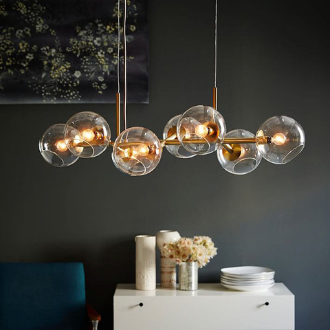 Lámparas colgantes con bolas de cristal para Loft, estilo nórdico, casa de vino, sala de estar, cocina, Bar, accesorios de iluminación ► Foto 1/6