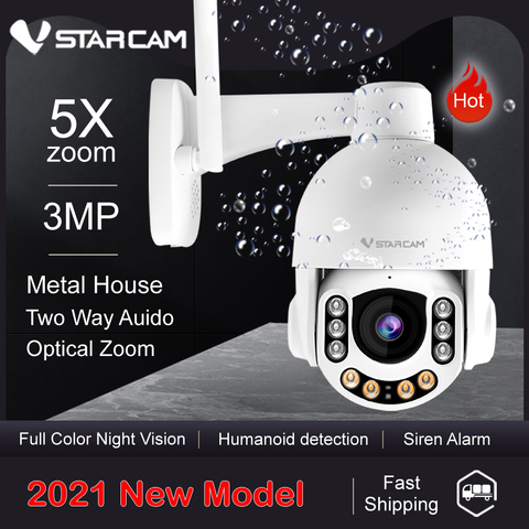 VStarcam-cámara de seguridad IP HD inalámbrica para exteriores, dispositivo de 3MP con Zoom 5X, WiFi, PTZ, con Zoom óptico, compatible con 128G, resistente al agua IP66 ► Foto 1/6