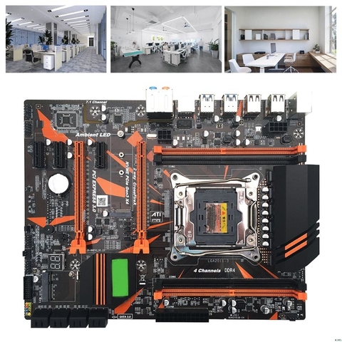 Módulo de placa base de ordenador de escritorio DDR4 profesional de 4 canales X99 LGA2011-V3 ► Foto 1/6