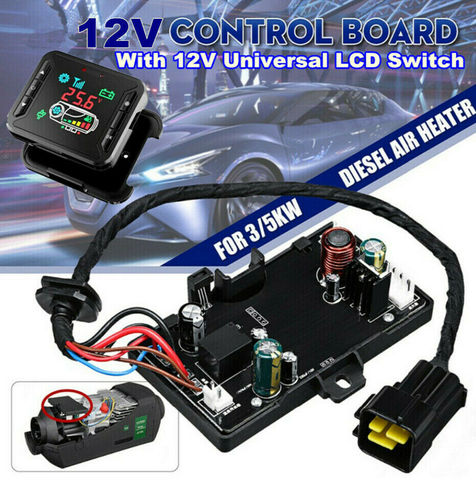 Monitor de interruptor LCD de 12V/24V, placa base para coche, camión, calentador de estacionamiento de aire diésel, 3KW, 5KW ► Foto 1/6