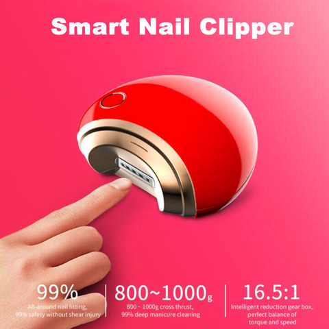 Uña inteligente Clipper profesional eléctrica uñas Trimmer de recarga USB manicura máquina Mini portátil uña Clipper herramientas de uñas ► Foto 1/6