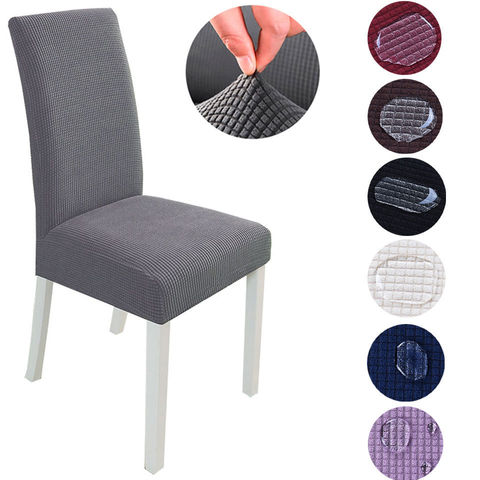 Tela Jacquard súper suave, cubierta elástica impermeable de corto plazo para silla, funda de asiento de Spandex para comedor/Cocina ► Foto 1/6