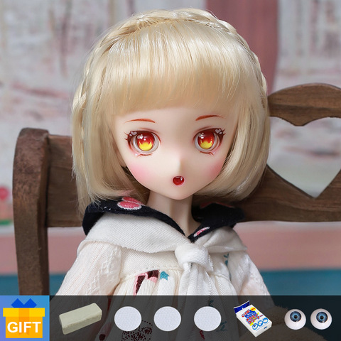 SQ Lab Ren Chibi-Muñeca de dibujos animados bjd, elemento cuadrático 1/6, conjunto completo de articulación móvil, maquillaje profesional completo, juguetes de moda, regalos ► Foto 1/6