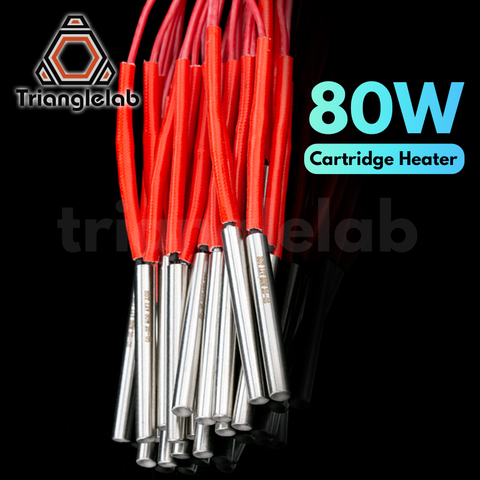 Trianglelab-cartucho de calentador para impresora 3D, 6x47,5 MM, 80W, con cable de 100CM, para supervolcán ► Foto 1/5