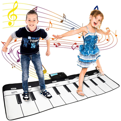 Tapete electrónico de 110x36cm tapete Musical, teclado, Piano para bebé, tapete de juego, instrumento Musical, juguetes musicales, juguetes educativos para niños ► Foto 1/6