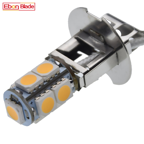 Bombilla LED H3 para coche, luz de conducción DRL antiniebla, cabezal de soplete, PK22S, 6 V, 6 V, CC, 1/2 Uds., 5050 9SMD, Blanco cálido ► Foto 1/6