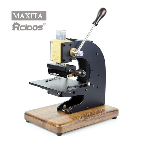 MAXITA-máquina de estampación en caliente, EC-27 de cuero, color bronce/Máquina de plegado, 1110V/220V ► Foto 1/6