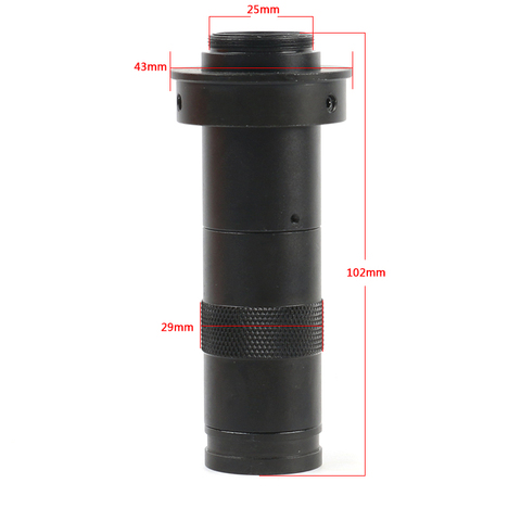 Adjustable 200X Zoom CS C-mount Magnification Lens Microscope Accessory For Industrial Video Microscope Camera ► Foto 1/1