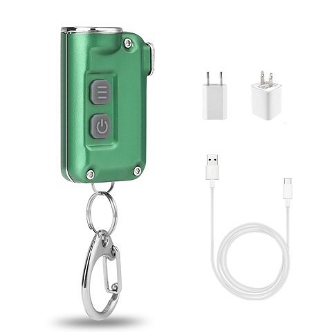 Mini linterna de bolsillo con interruptor Dual, linterna con llavero LED, recargable por USB, portátil, para caminar por la noche, 4 modos ► Foto 1/6