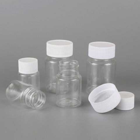 20 piezas de plástico PET transparente, botellas de sello vacío, Medicina en polvo sólido, pastillas, contenedor químico, viales de reactivo, 15ml/20ml/30ml/60ml ► Foto 1/6