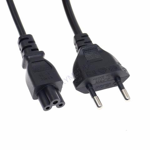 Adaptador de alimentación europeo para Notebook, Cable de 30cm, enchufe europeo de 2 pines macho a IEC 320 C5 ► Foto 1/6