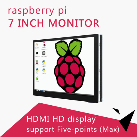 Pantalla táctil Raspberry Pi de 7 pulgadas, pantalla 1024x600, interfaz HDMI, compatible con Raspberry Pi 4/3B +/3b/Zero ► Foto 1/5