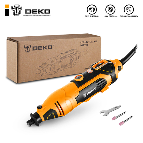 DEKO-taladro eléctrico de 220V DKRT02, Mini amoladora de velocidad Variable, Kit de herramientas rotativas, perforación de pulido de corte con accesorios dremel ► Foto 1/6