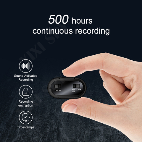 XIXI SPY-grabadora de voz, mini bolígrafo dictáfono de 500 horas para sonido activado digital profesional, unidad micro flash ► Foto 1/6