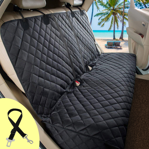 Protector de asiento de coche para mascotas, estera trasera para perros y gatos, impermeable y con cojín para sillón del medio y reposabrazos ► Foto 1/6