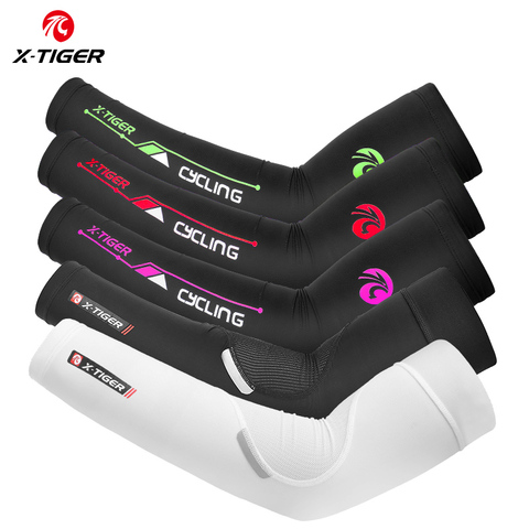 Protector solar X-TIGER calentadores de brazo para ciclismo tela de hielo secado rápido manguitos de ciclismo deportes al aire libre Codera cubiertas de brazo para correr ► Foto 1/6