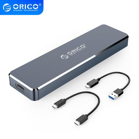 ORICO-carcasa para disco duro M.2 SSD carcasa NVME para NVME PCIE NGFF SATA M/B Key SSD, M.2 a USB tipo C 3,1 con Cable ► Foto 1/6