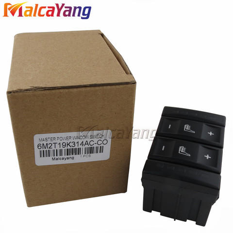 Interruptor de Control de botón de calefacción para asiento de coche, pulsador negro para Ford Mondeo MK4 S-MAX Galaxy MK 3 6M2T-19K314-AC 6M2T19K314AC BS7T19K314AB ► Foto 1/6