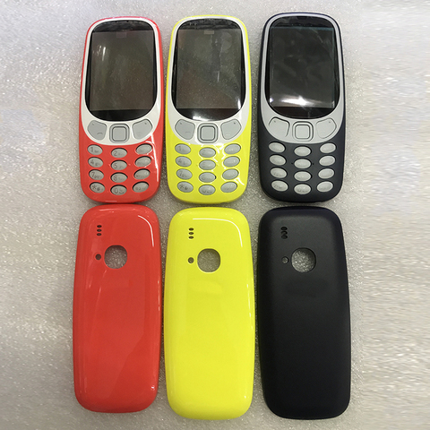 ZUGZUC-carcasa completa para Nokia 3310, carcasa trasera completa, Marco facial, teclado y logotipo ► Foto 1/6