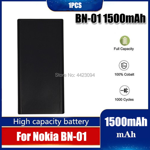 Batería de repuesto bn01 de 1500mAh para Nokia Lumia X 1045, RM-980, RM 980, Normandía, BYD, BN-01, 1 ud. ► Foto 1/6