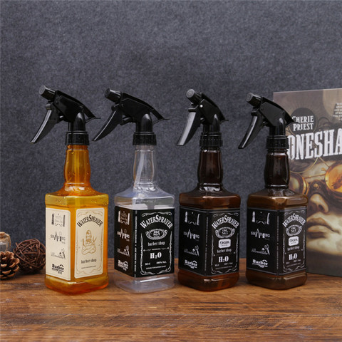 400ML/600ML espray de peluquería de salón de peluquería herramientas para el cabello del rociador de agua Retro whisky de la regadera ► Foto 1/6