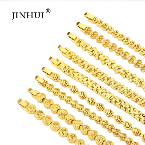 Pulsera de moda de África Etiopía 24K color dorado, plateado para los hombres Cuba frenar pulseras de cadena de las mujeres regalos de lujo Dubai regalo de la joyería ► Foto 1/6