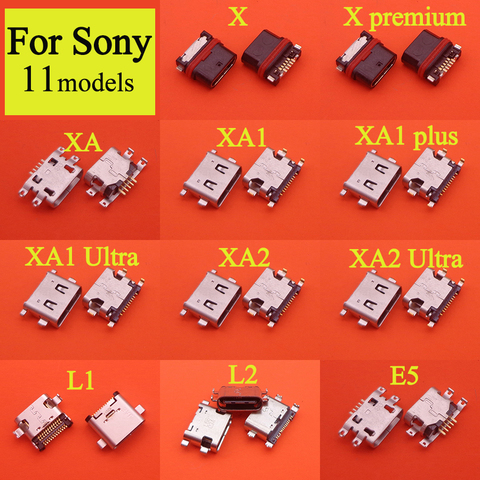 Conector de alimentación Micro USB para Sony Xperia L1 L2 E5 X Premium XA XA1 XA2 Ultra Plus, 2 unidades ► Foto 1/6