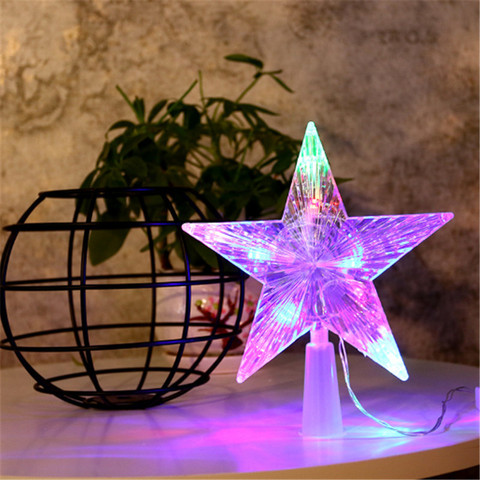 Luces LED de estrella de cinco puntas para decoración de árbol de Navidad, guirnalda de luces de hadas para decoración del hogar, decoración de Navidad, Año Nuevo, C ► Foto 1/6