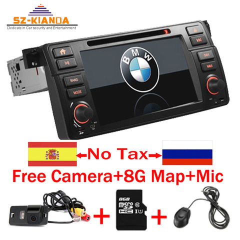 Precio de fábrica 1 Din reproductor de DVD del coche para BMW E46 M3 con GPS Bluetooth Radio RDS USB volante Canbus mapa gratuito + cámara MIC ► Foto 1/6