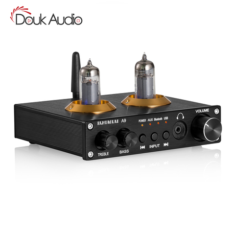 Douk de Audio de alta fidelidad de preamplificador de tubo estéreo Bluetooth 5,0 receptor amplificador de auriculares de escritorio SD/USB reproductor de Audio ► Foto 1/6