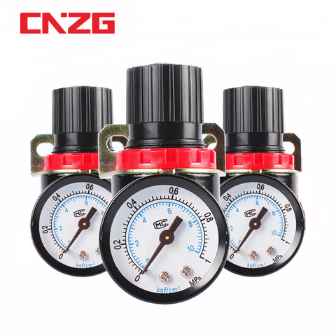 Regulador de presión de aire AR2000, 1/4 pulgadas, bomba de compresor, tratamiento regulador de Gas con manómetro ajustable ► Foto 1/6