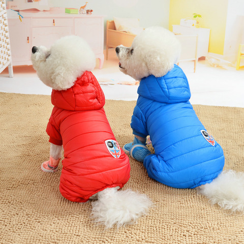 Mono de invierno para perros, ropa cálida de cuatro patas para perros pequeños, monos gruesos para Chihuahua, Bulldog, XS-XL ► Foto 1/6