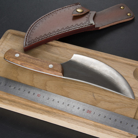 SOWOLL-cuchillo serbio de acero de alto carbono para acampar, barbacoa al aire libre, hecho a mano, Chef, cocina en rodajas ► Foto 1/6