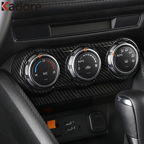 Para Mazda CX-3 CX3 2015 2016 2017 2022 ABS Matte Interior condición del aire acondicionado botón de Control del interruptor ajusta el ajuste de la cubierta pegatinas ► Foto 1/6