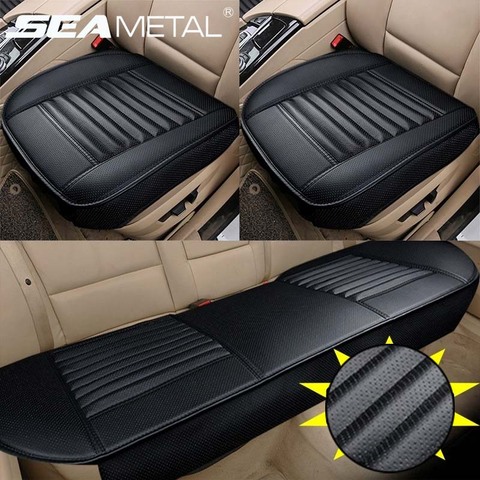 Funda de asiento de cuero PU para coche, Protector Interior de asientos, alfombrillas, cojín, almohadillas para las cuatro estaciones, accesorios para automóviles ► Foto 1/6