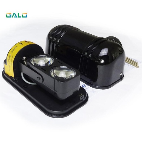 Sensor de doble haz Detector de intrusión infrarrojo activo con distancia de detección 30-150 M para alarma de barrera de pared de perímetro GSM sistema de ► Foto 1/6