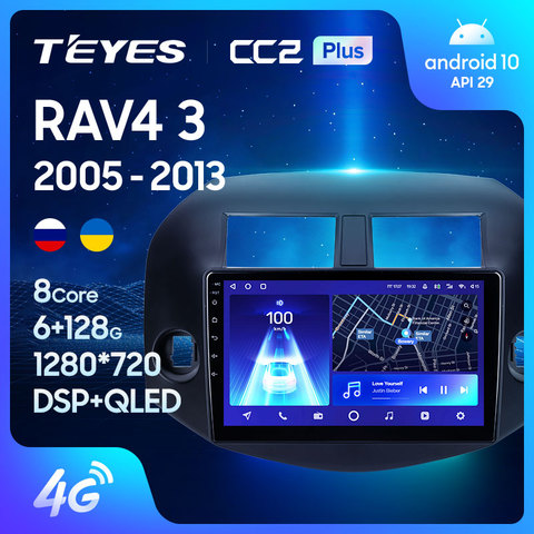 TEYES-Radio Multimedia CC2L CC2 Plus con GPS para coche, Radio con reproductor de vídeo, navegador, Android No 2din, para Toyota RAV4 3 XA30 ► Foto 1/6