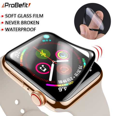 Protector de pantalla a prueba de agua para apple watch 5 4 3 38MM 40MM 44MM 42MM (no vidrio templado suave) película para Iwatch 4/5/6/SE ► Foto 1/6