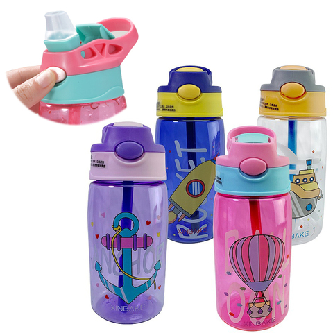 Agua taza creativa de alimentación de bebé tazas con pajitas a prueba de fugas botellas de agua para Outdoor portátil de los niños tazas ► Foto 1/6