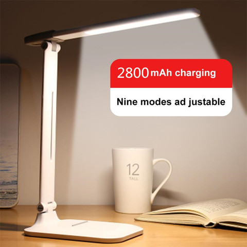 Lámparas LED de escritorio lámpara de noche desmontable, lámpara de lectura ajustable con brillo, batería integrada de 2800mAh, Lámpara de mesa LED recargable USB ► Foto 1/6